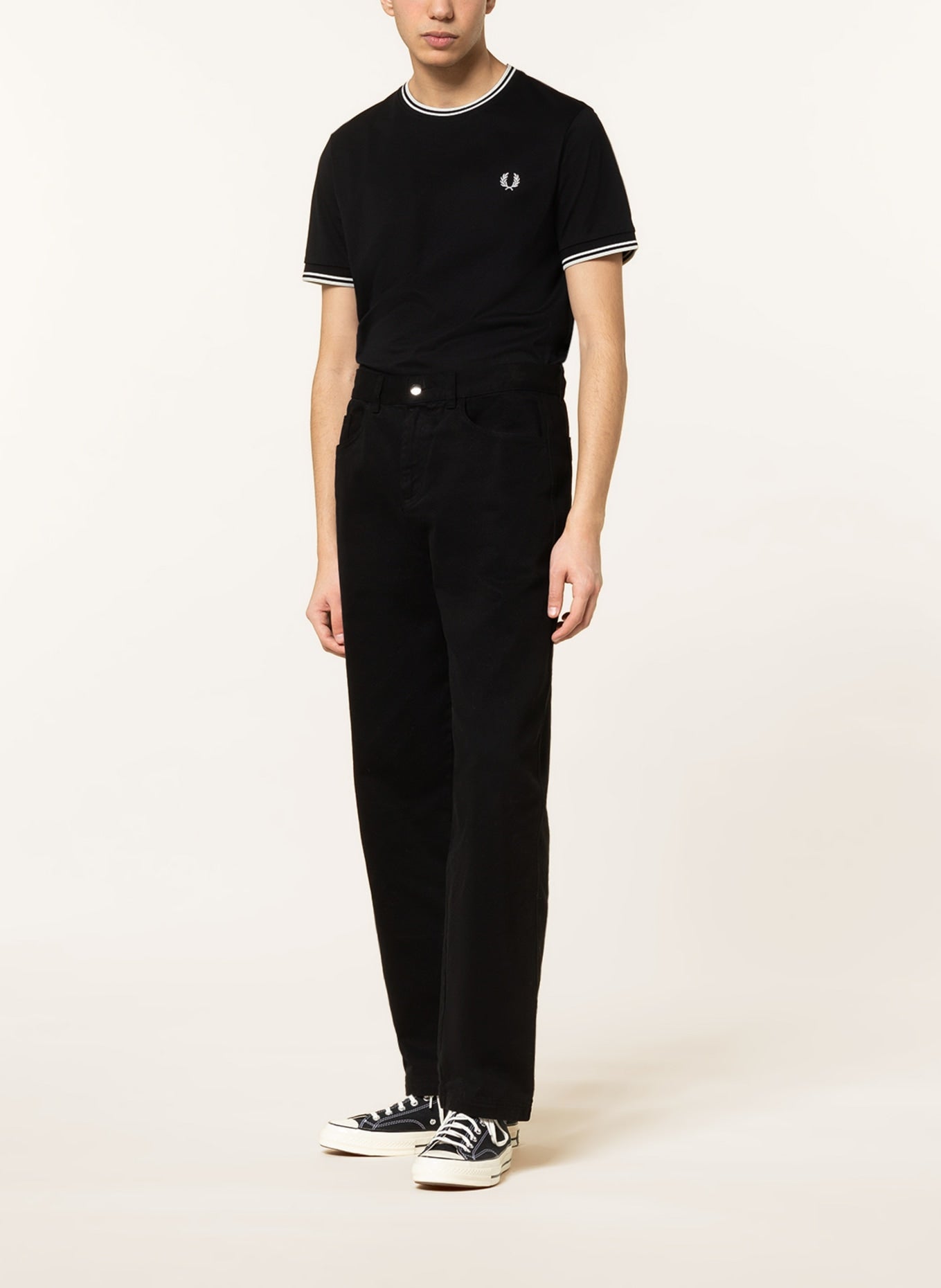 تي شيرت FRED PERRY M1588، أسود