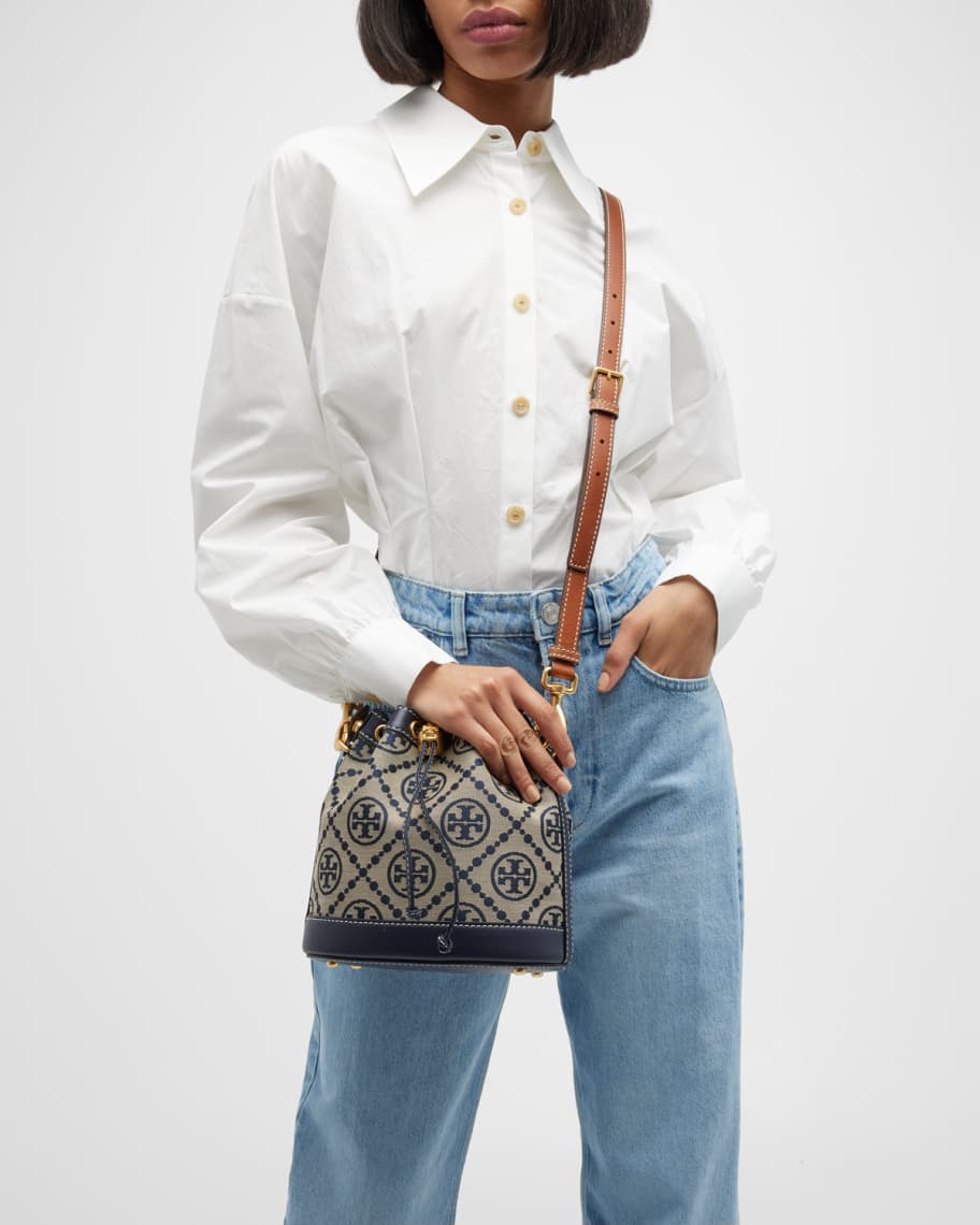 Tory Burch Monogram Jacquard T Bucket Bag