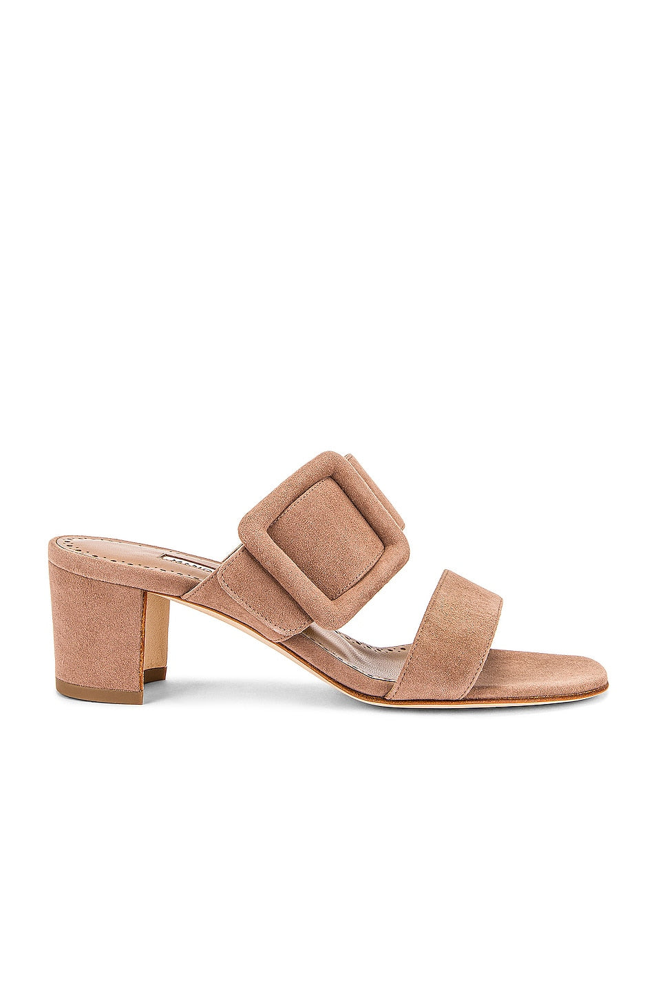 Manolo Blahnik Titubanew Sandal Mules, Dark Nude