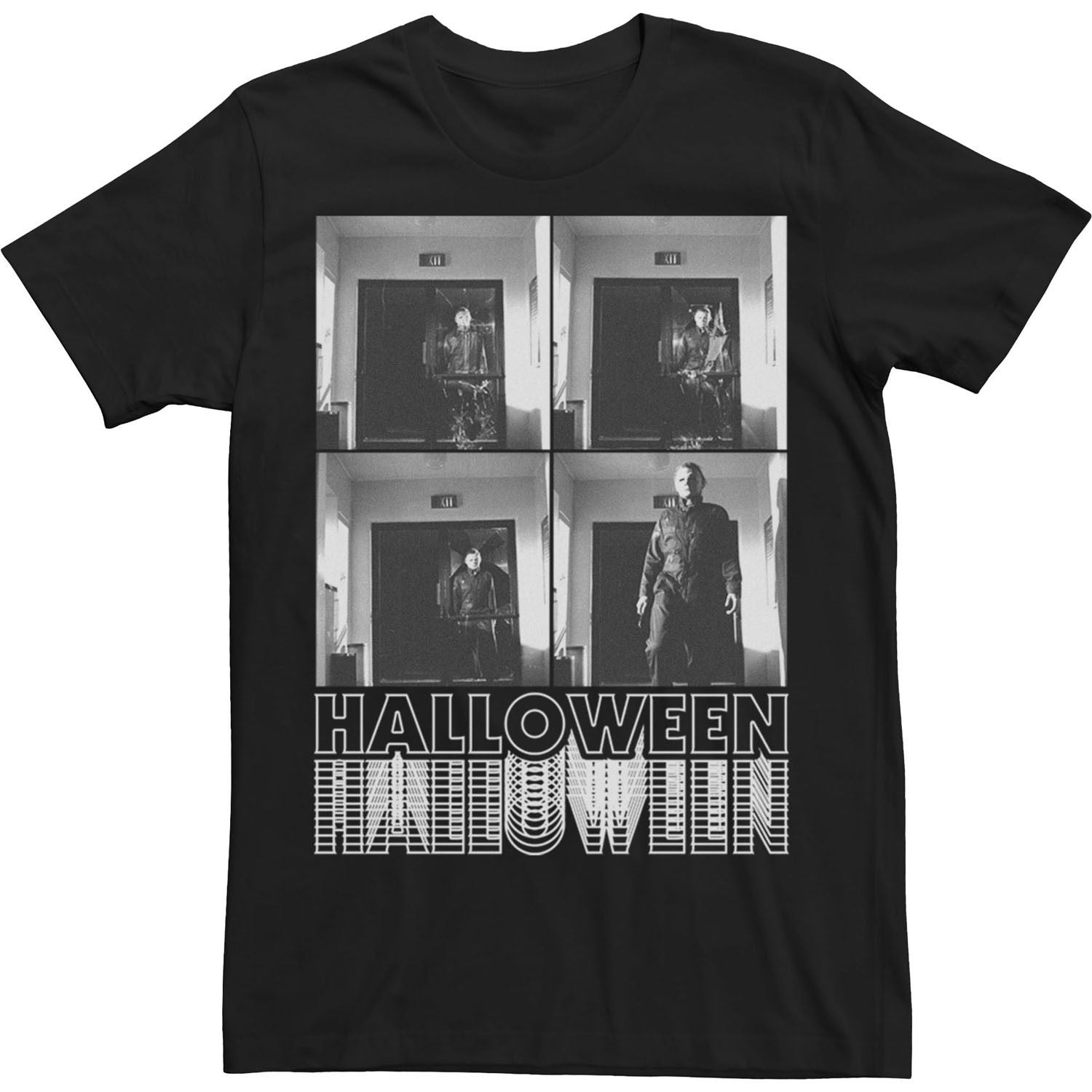 Men's Michael Myers Scene Box Up Halloween Licensed Character T-Shirt