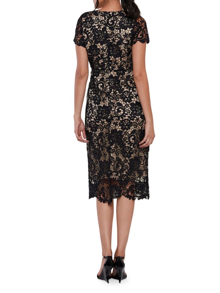 Rachel Parcell Lace Midi Dress, Black