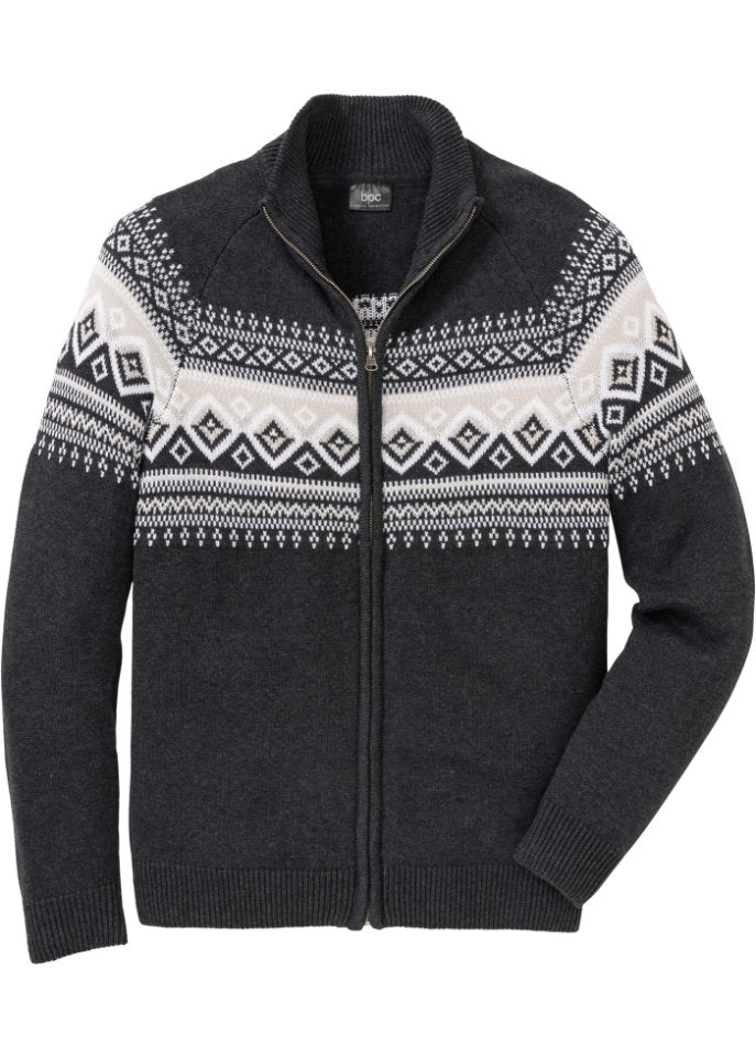 Norwegian cardigan Bpc Bonprix Collection, black