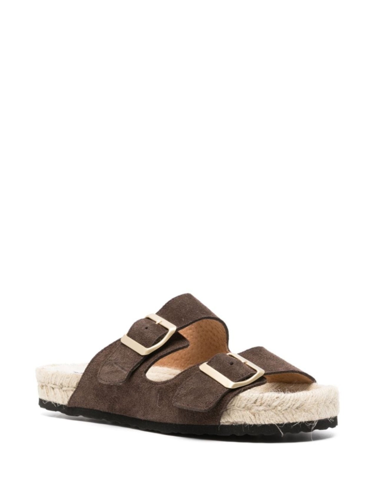 Manebi Espadrilles with Buckles, Brown