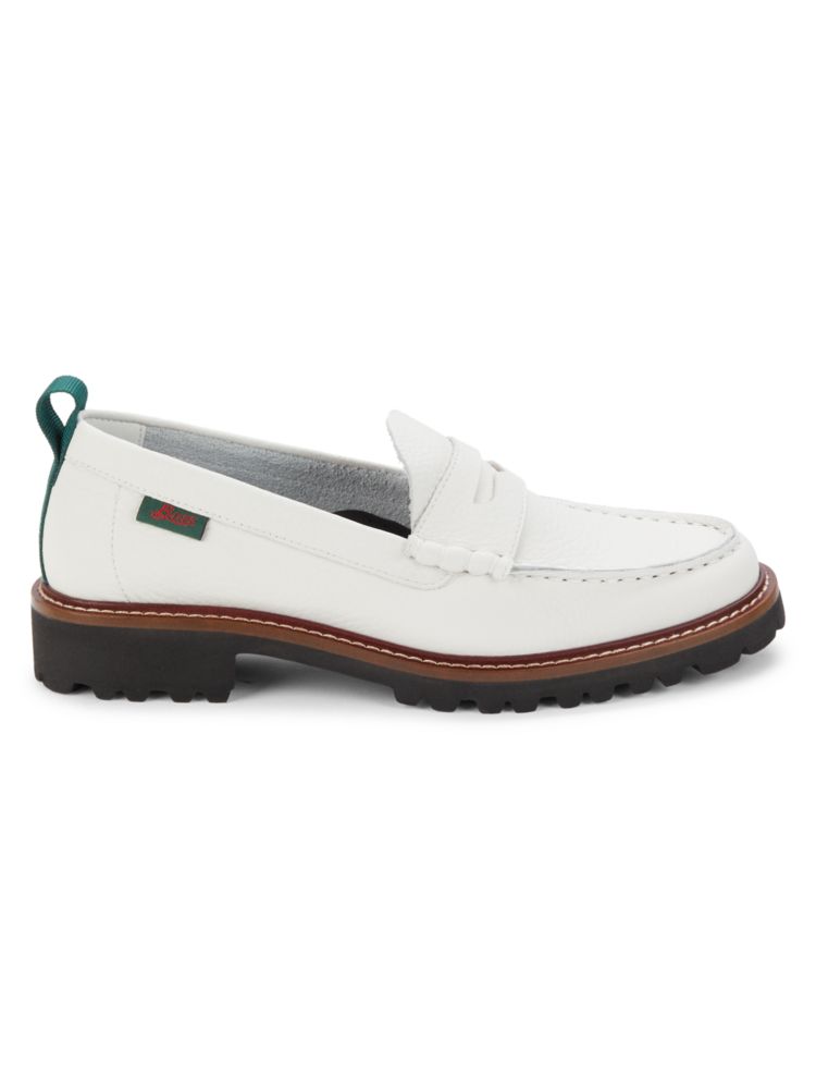 Modern Whitney Lug Sole Gpenny loafers. Bass, white