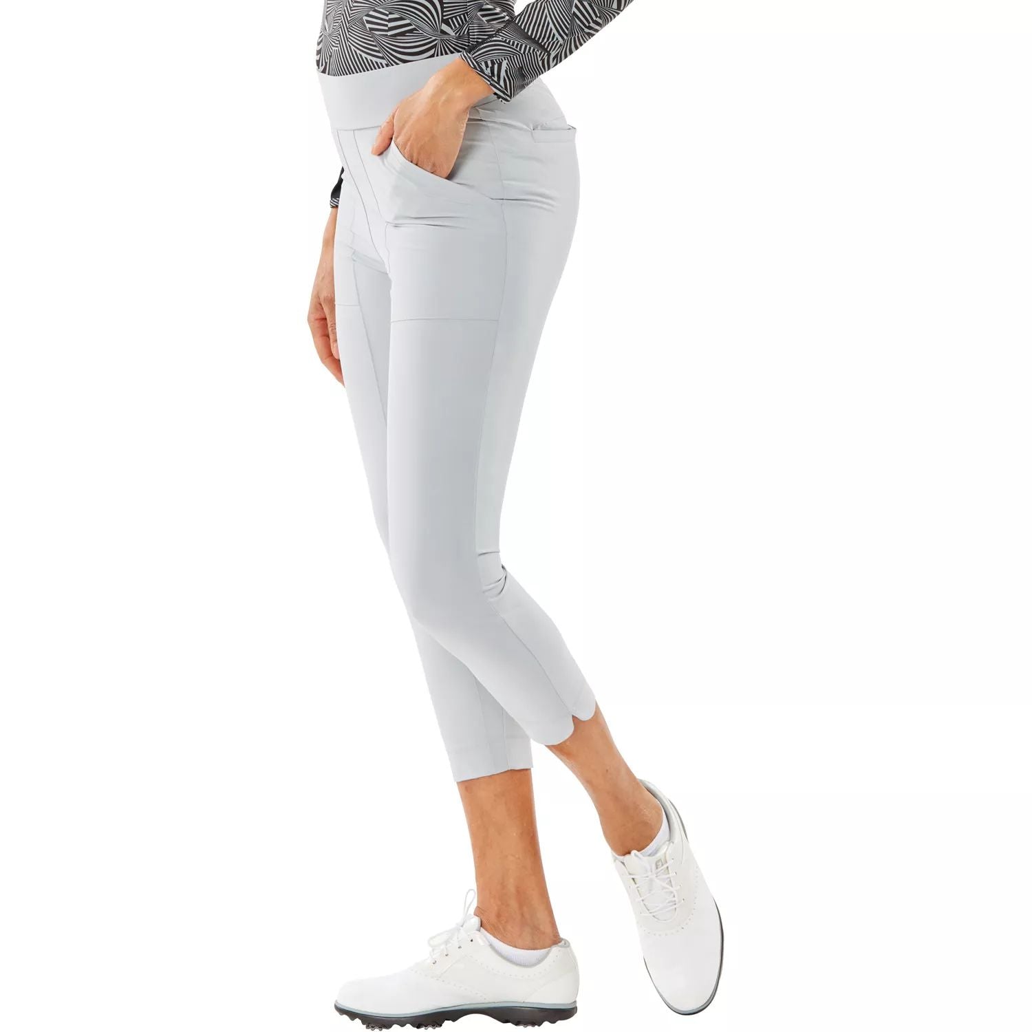 Women's Nancy Lopez Golf Ace Capri Nancy Lopez Golf, silver