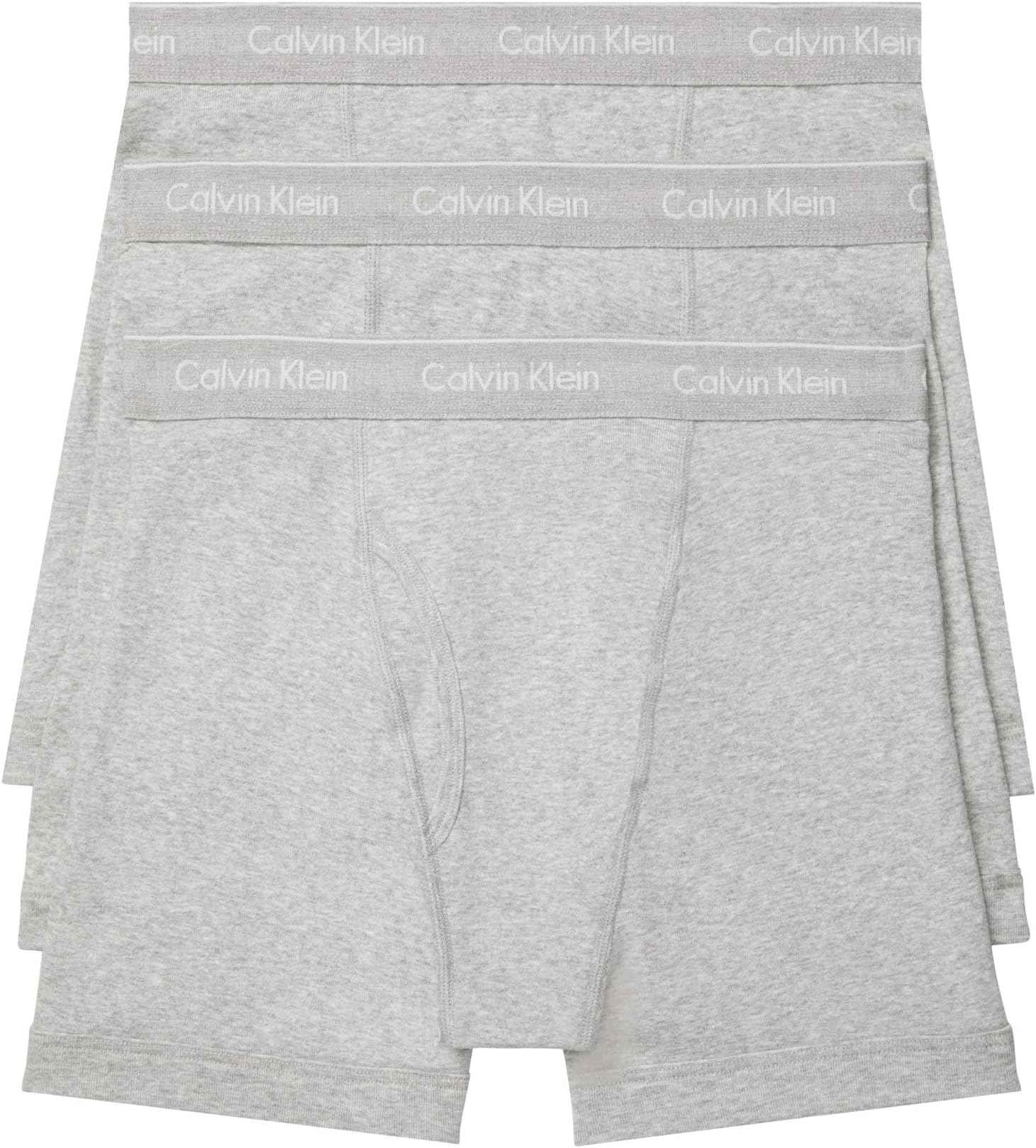 Calvin Klein Underwear Cotton Classics Multipack Boxer Briefs, Heather Gray