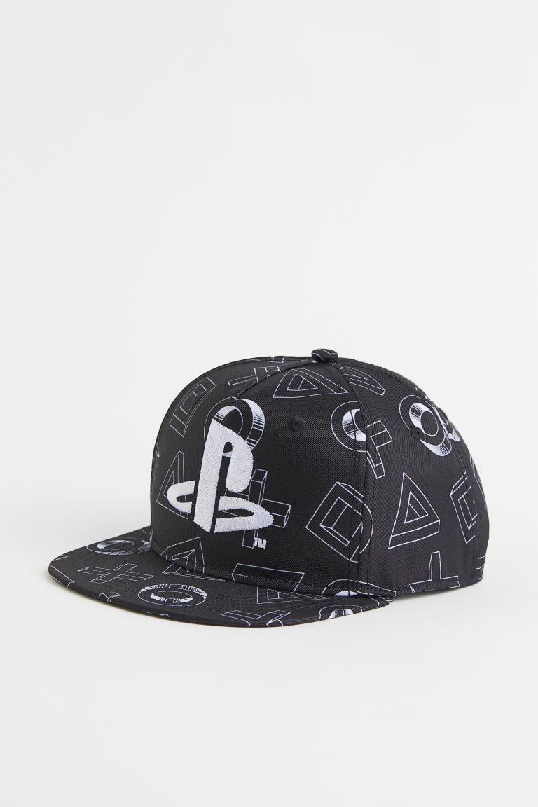 Twill cap with H&M print