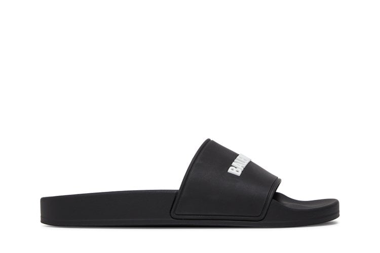 حذاء رياضي Balenciaga Wmns Classic Logo Slide 'Black' باللون الأسود