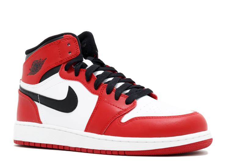 حذاء رياضي AIR JORDAN 1 RETRO OG GS 'CHICAGO' 2013، باللون الأبيض