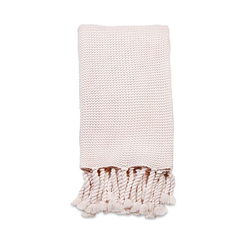 Antique White Trestles Large Blanket POM POM AT HOME Pink