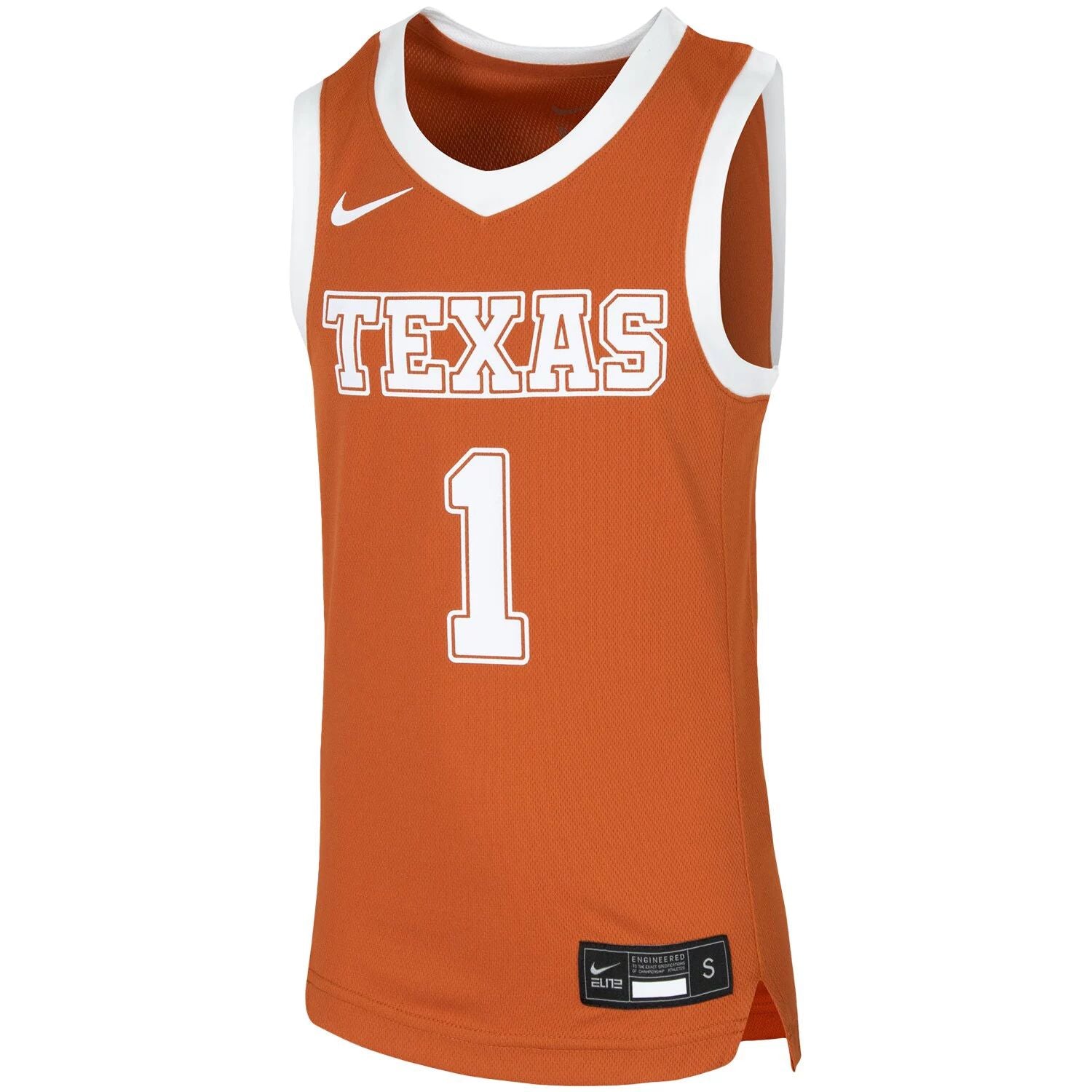 نسخة طبق الأصل من كرة السلة للشباب من Texas Longhorns Nike رقم 1 باللون البرتقالي من Texas Longhorns Nike