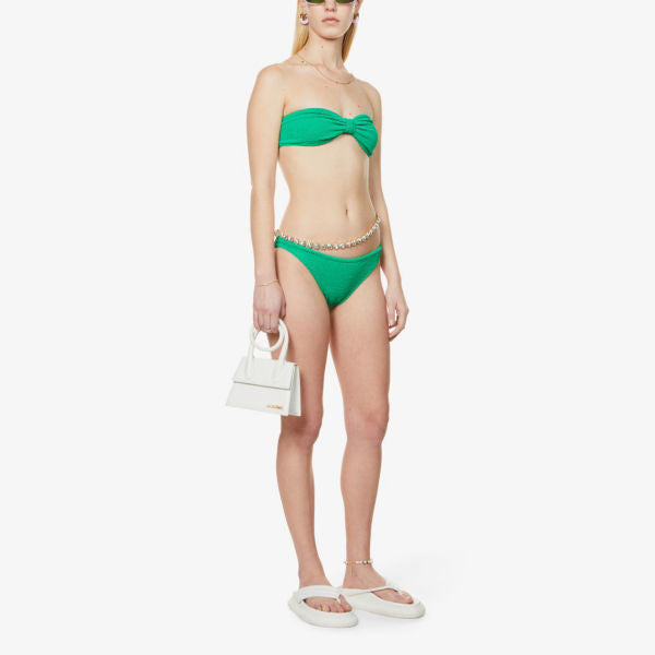 Jean bikini with ruching Hunza G, green