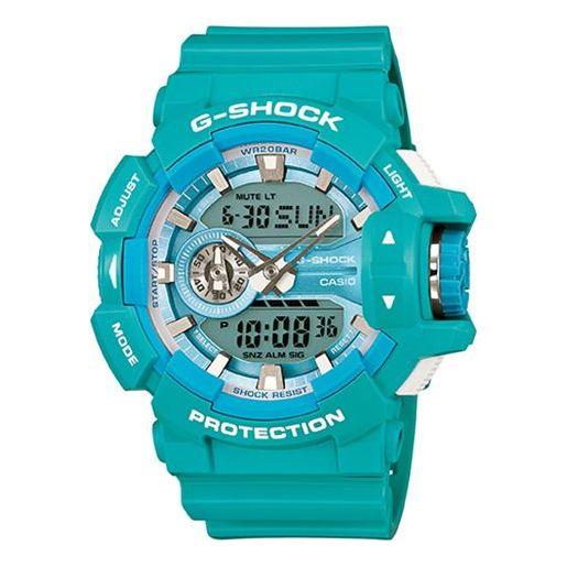 CASIO G-Shock Analog-Digital 'Light Blue' watch, blue