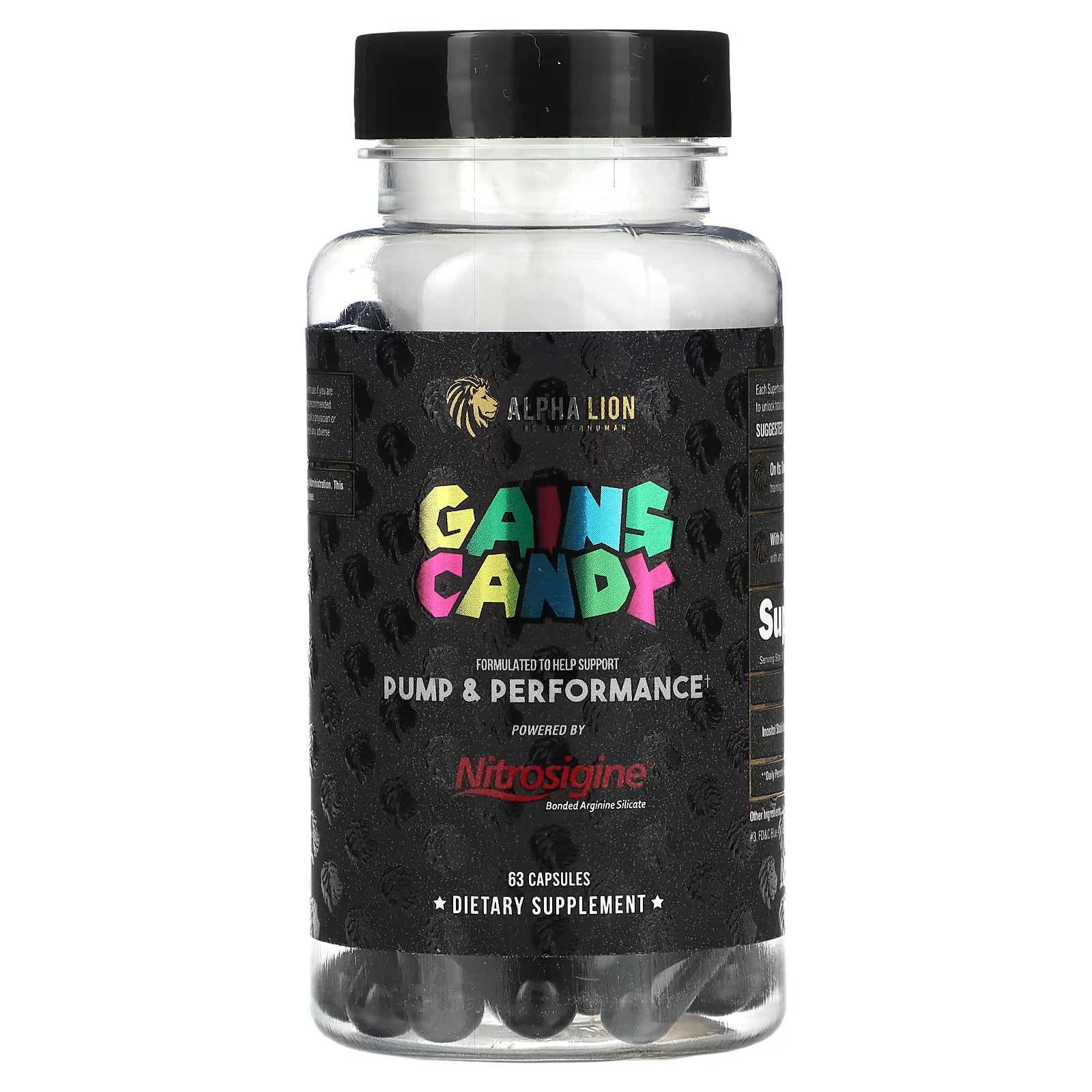 Nitrosigine ALPHA LION Gains Candy, 63 capsules