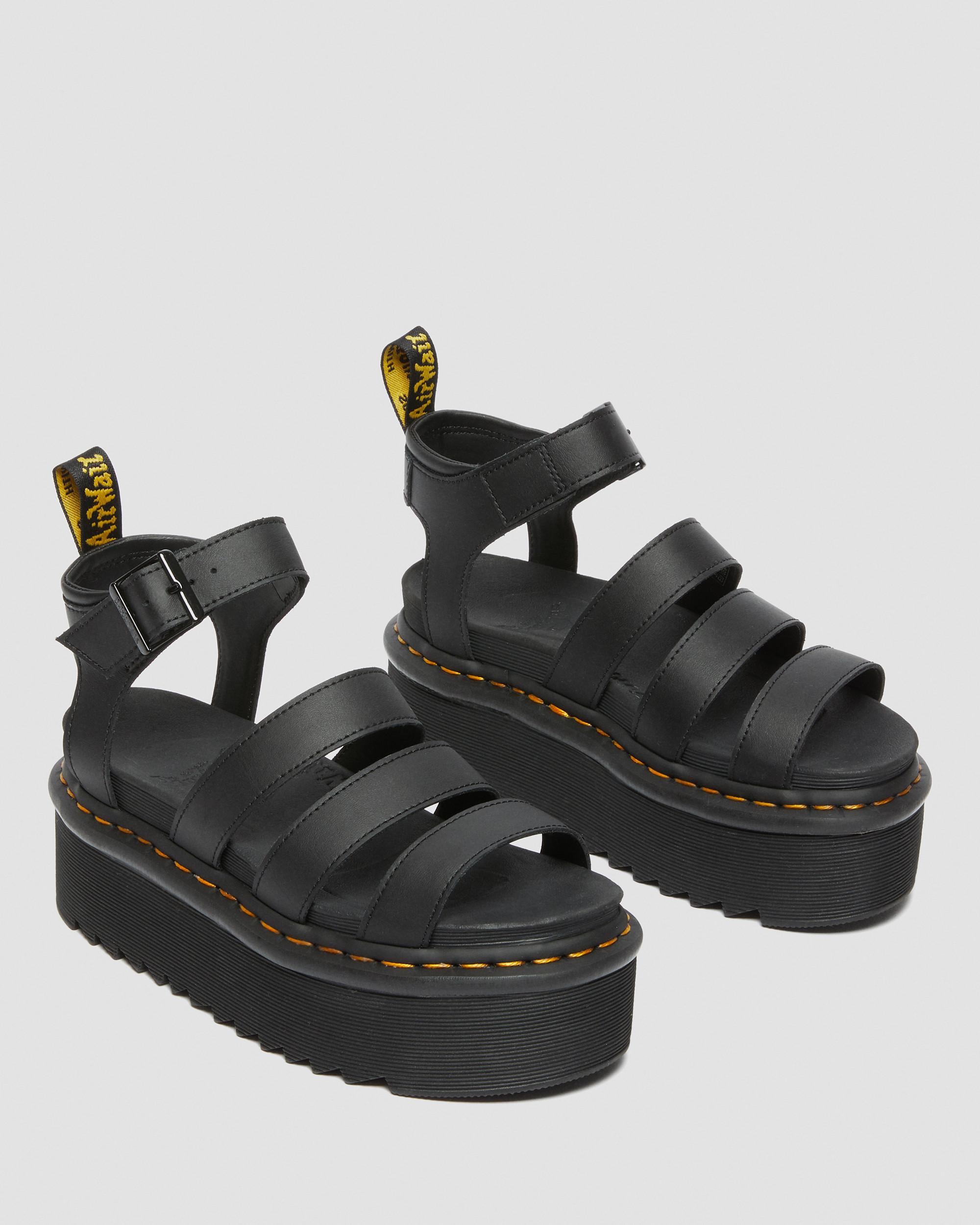 Blaire Hydro Leather Platform Sandals with Strap Dr. Martens