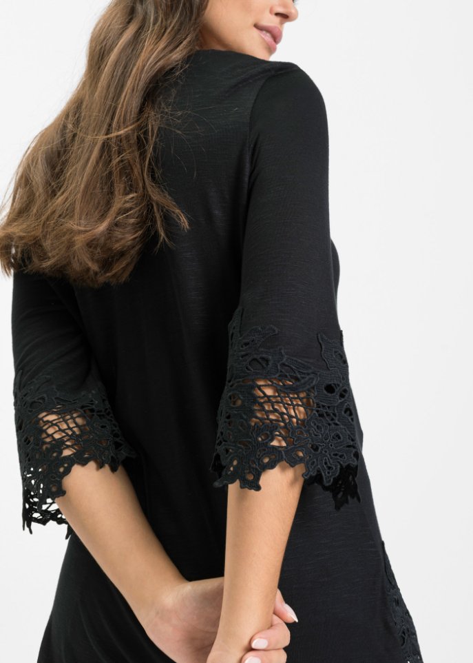 Bodyflirt lace shirt, black