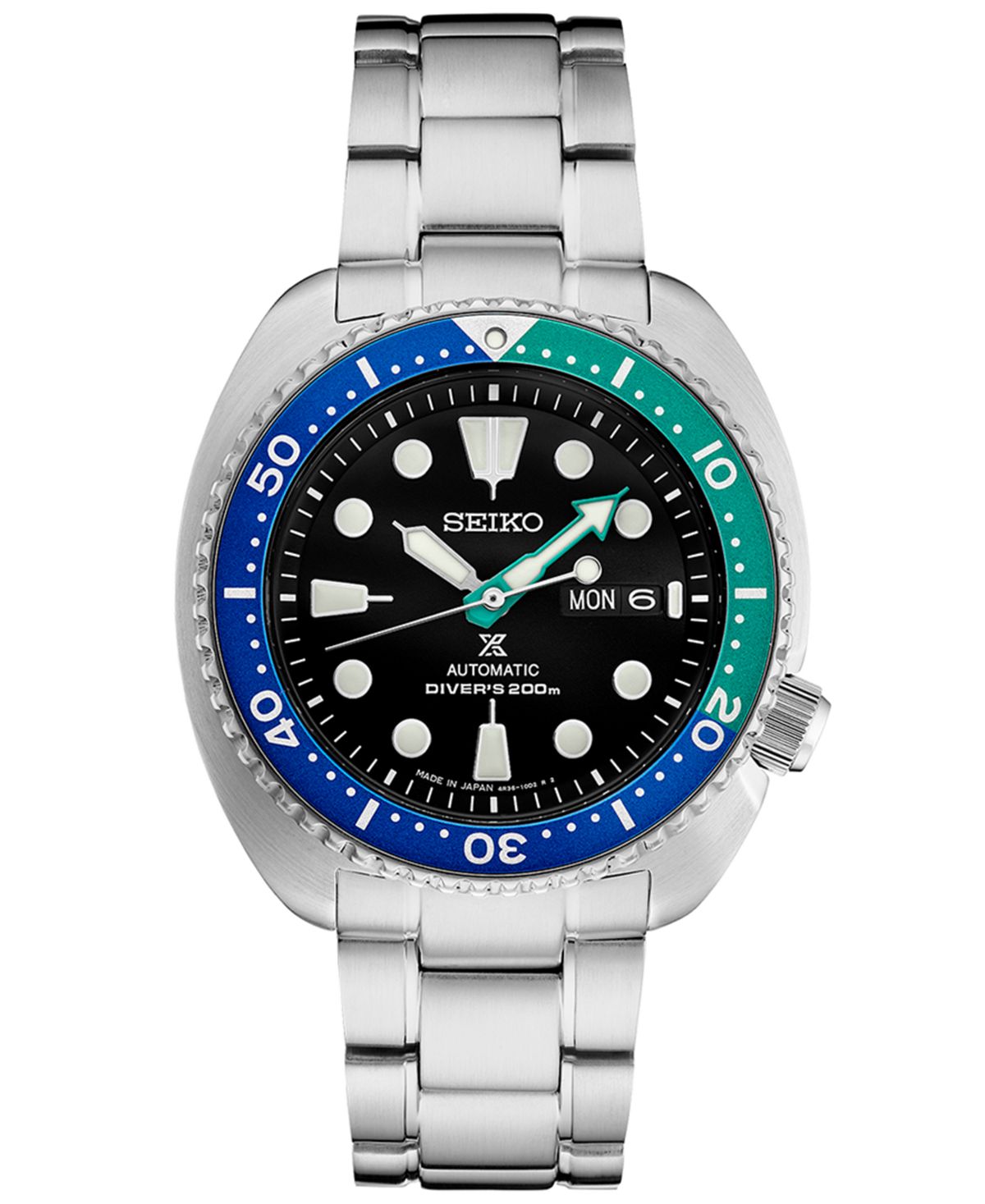 Seiko Men's Prospex Divers Tropical Lagoon Stainless Steel Automatic Watch with 45mm Bracelet