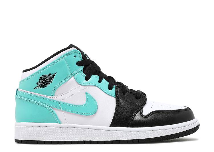 حذاء رياضي AIR JORDAN 1 MID GS 'TROPICAL TWIST'، باللون الأبيض