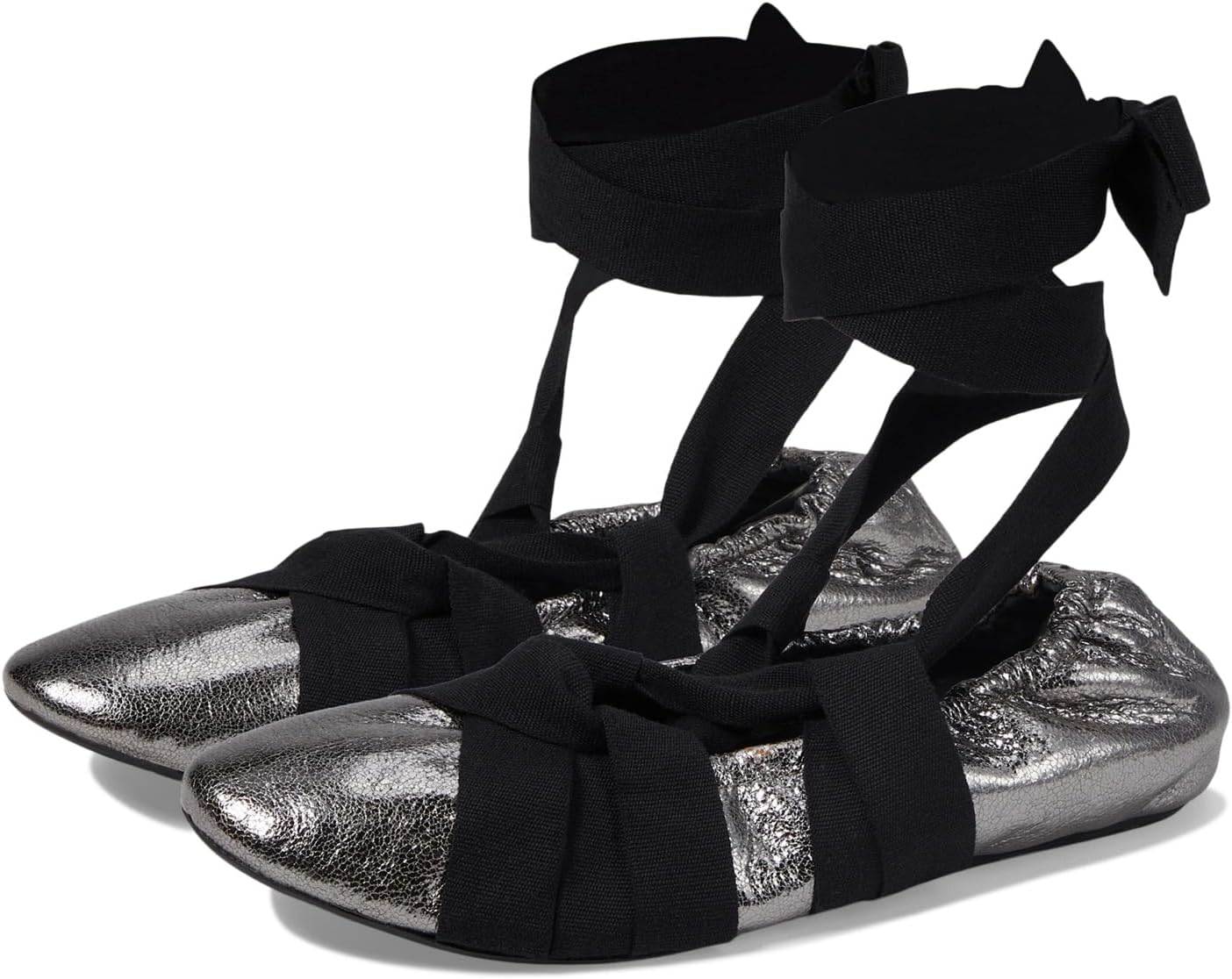 Cece Wrap Ballet Flat Free People, Pewter