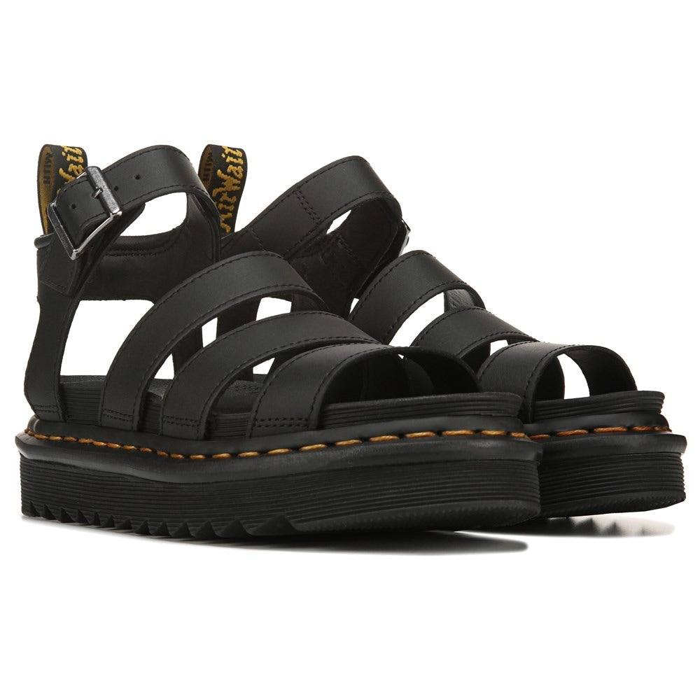 Blaire Dr Women's Platform Gladiator Sandals. Martens, black