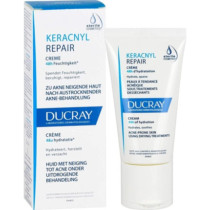 Repairing cream Keracnyl 50 ml for acne-prone skin, Ducray