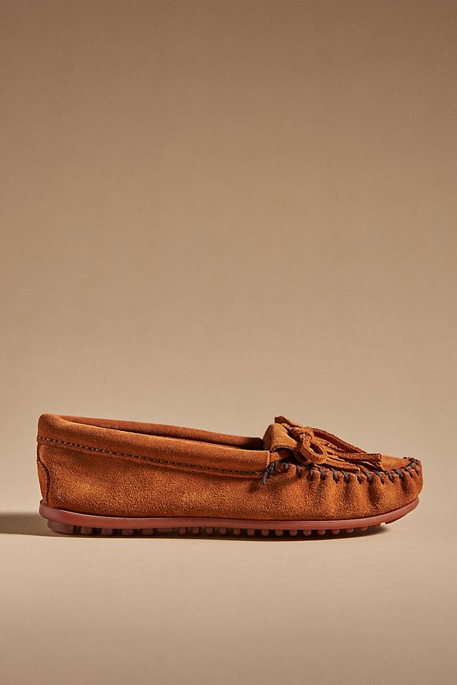 Minnetonka Kilty moccasins, brown