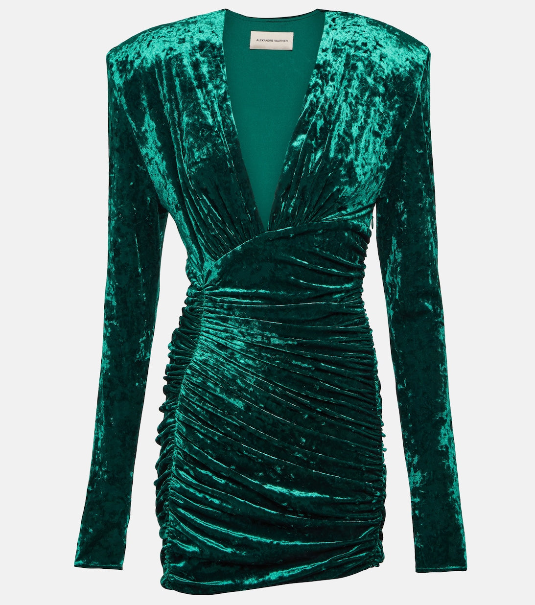 ALEXANDRE VAUTHIER velvet mini dress, green