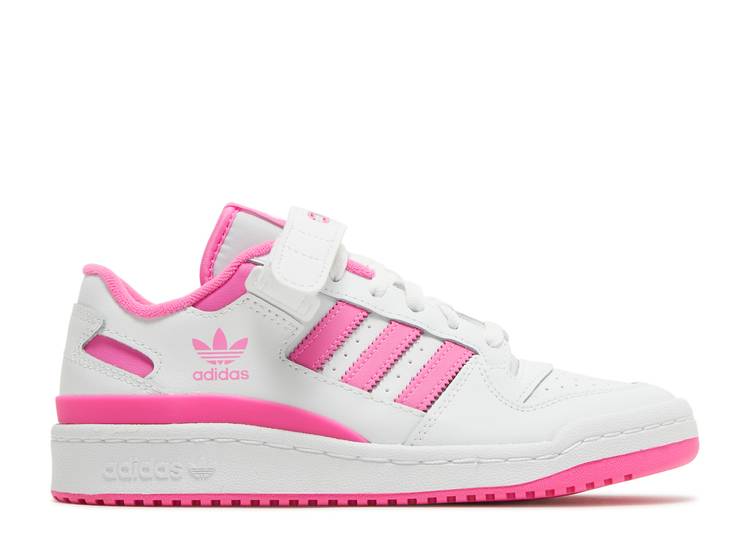 Adidas FORUM LOW J 'WHITE SCREAMING PINK' sneakers, white