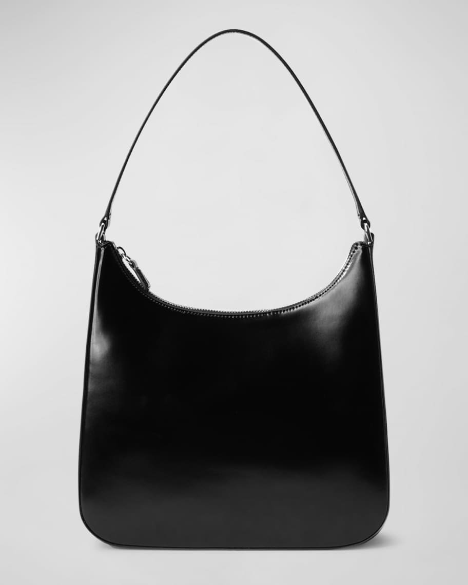 Alec leather shoulder bag with Staud zipper