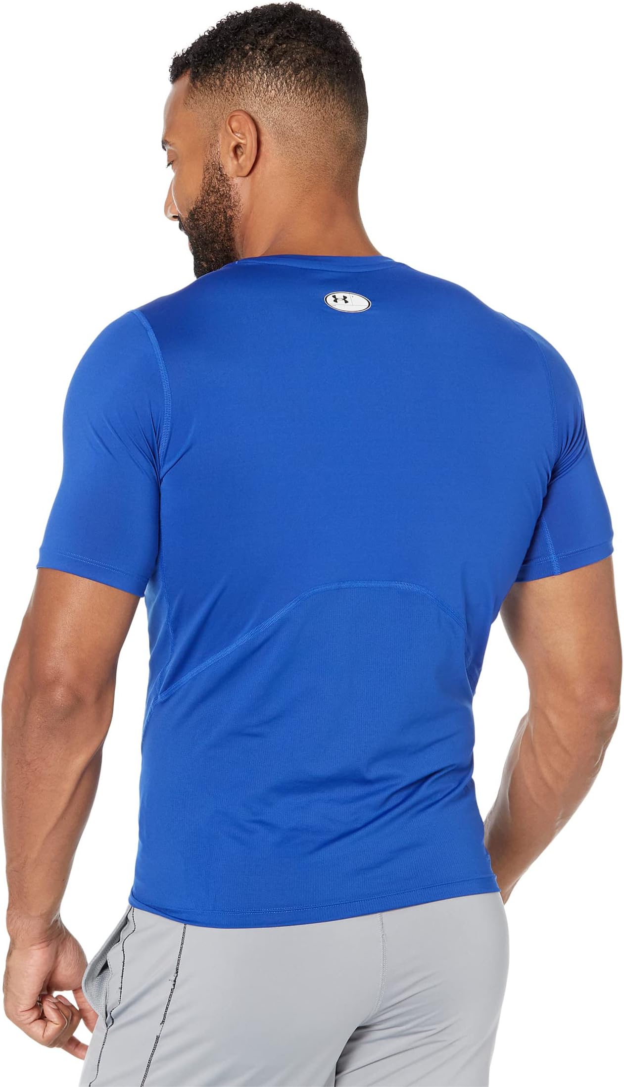 Under Armor Heatgear Armor Short Sleeve Compression Sleeve in Royal/White