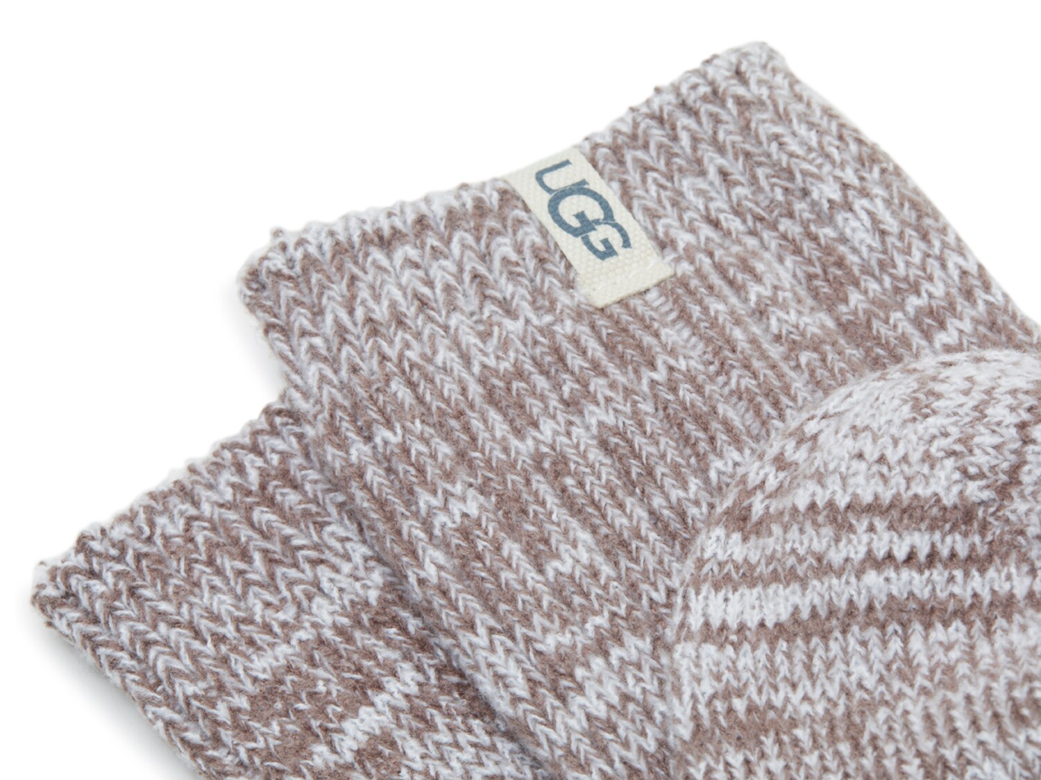 جوارب UGG Rib Knit Crew Knit، بيج/رمادي فاتح