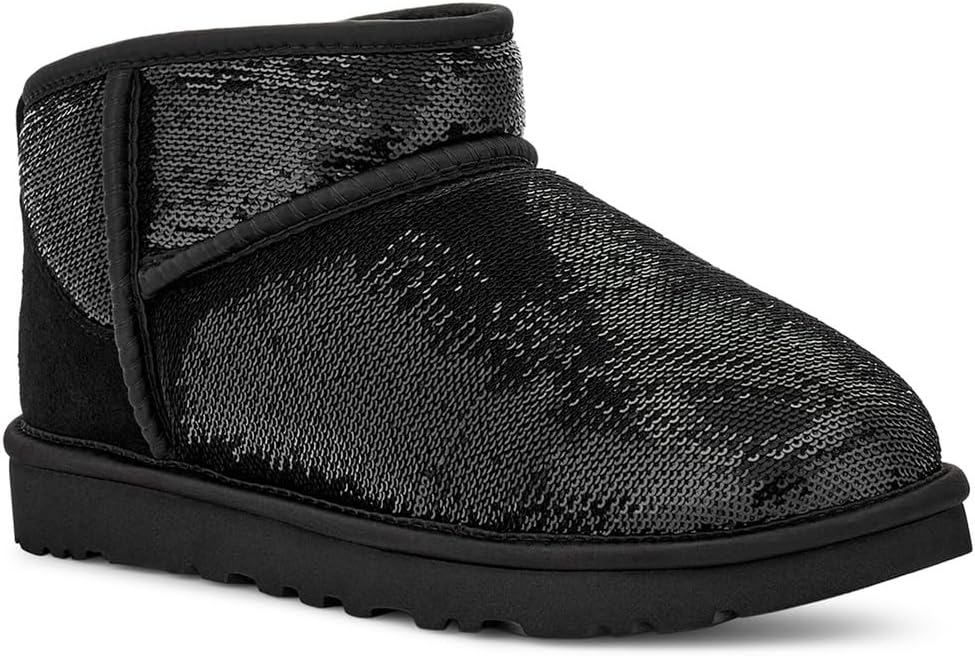 Classic Ultra Mini Mirror Ball UGG Boots, black