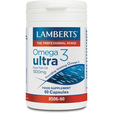 Omega 3 Ultra Pure Fish Oil 1300 mg 60 Capsules, Lamberts