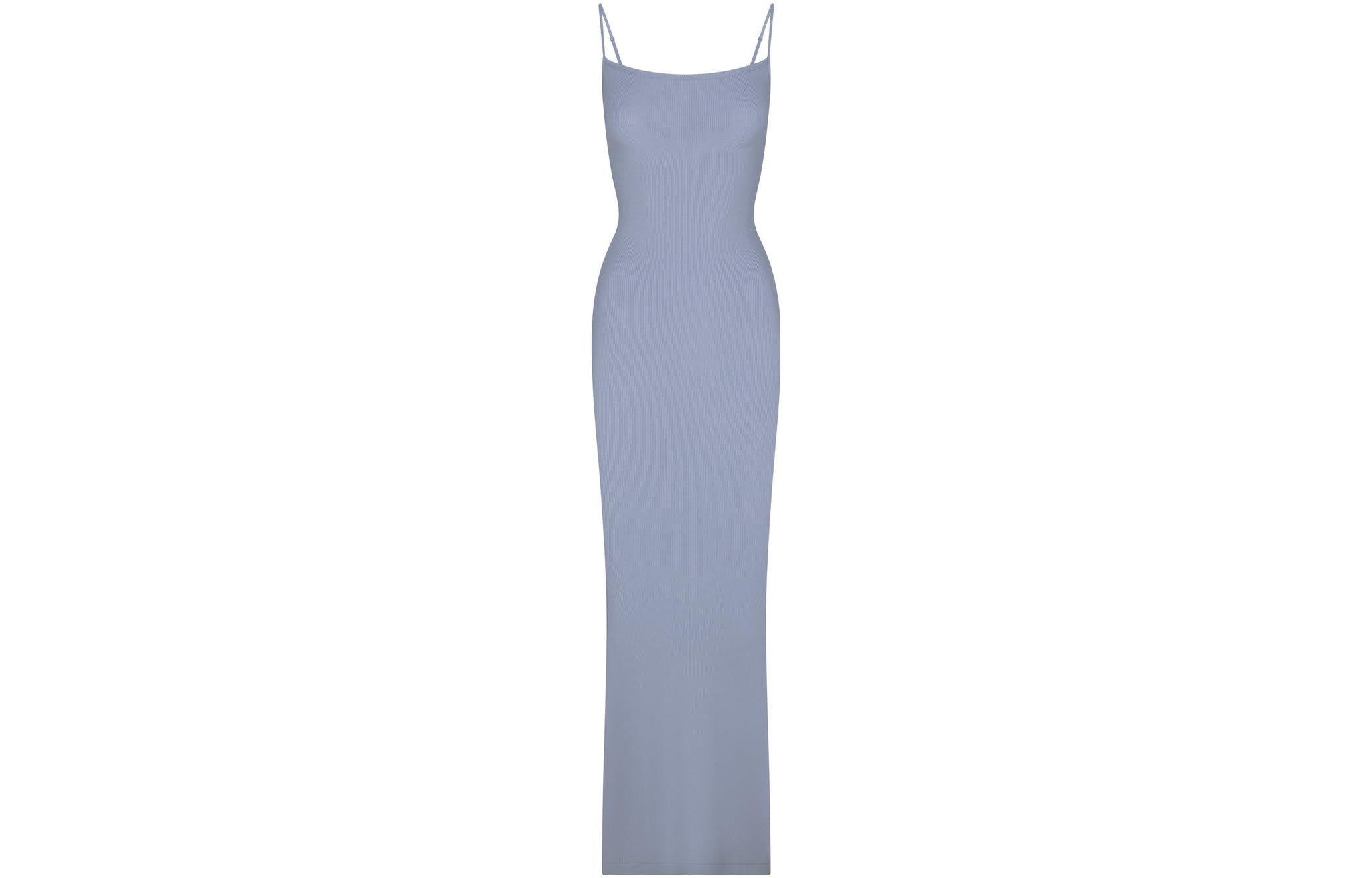 Soft long slip dress Skims, blue