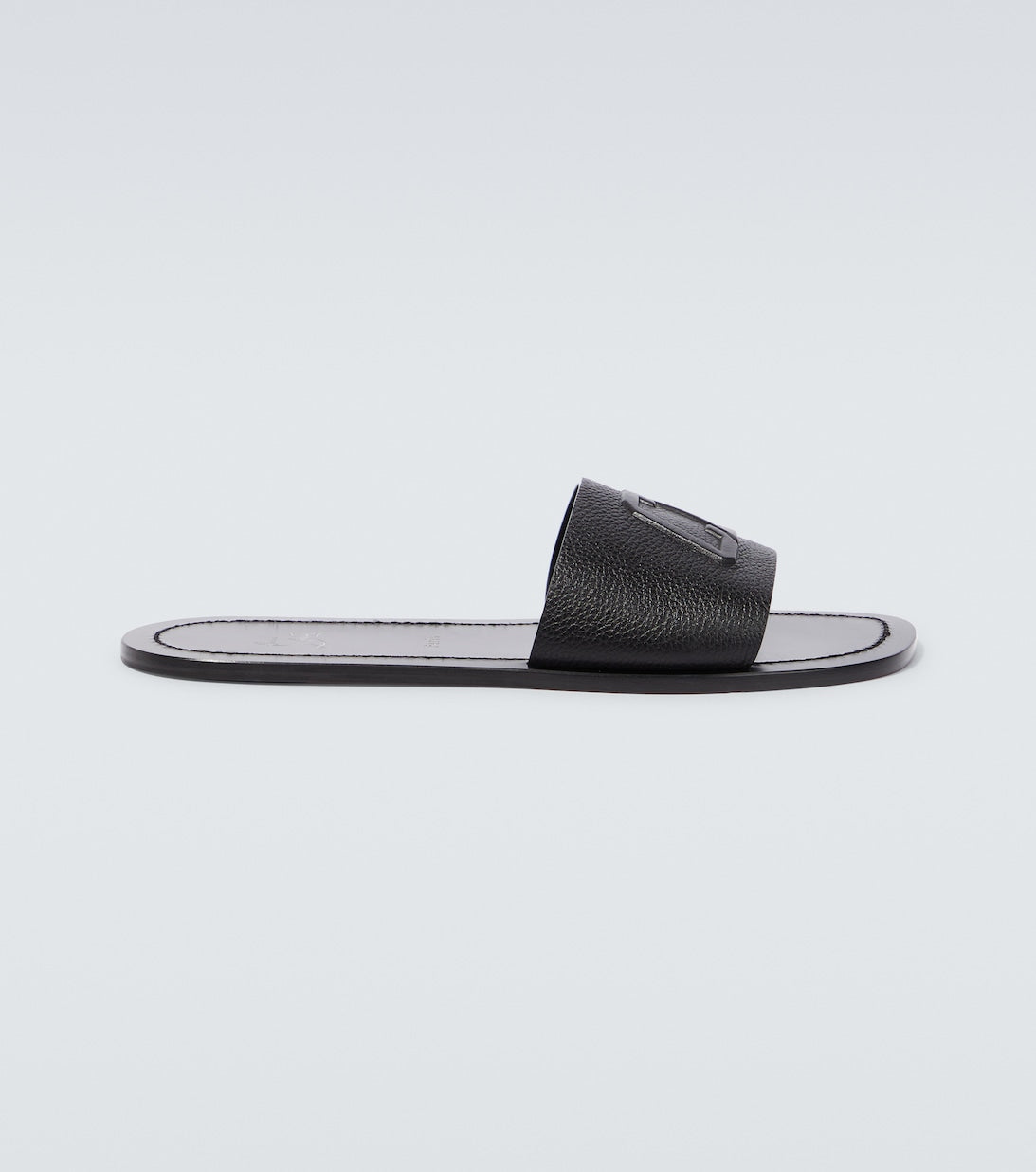 Varsicool Christian Louboutin leather slides, black