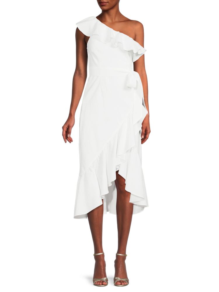 One-shoulder midi dress Tavy Cami Nyc, white