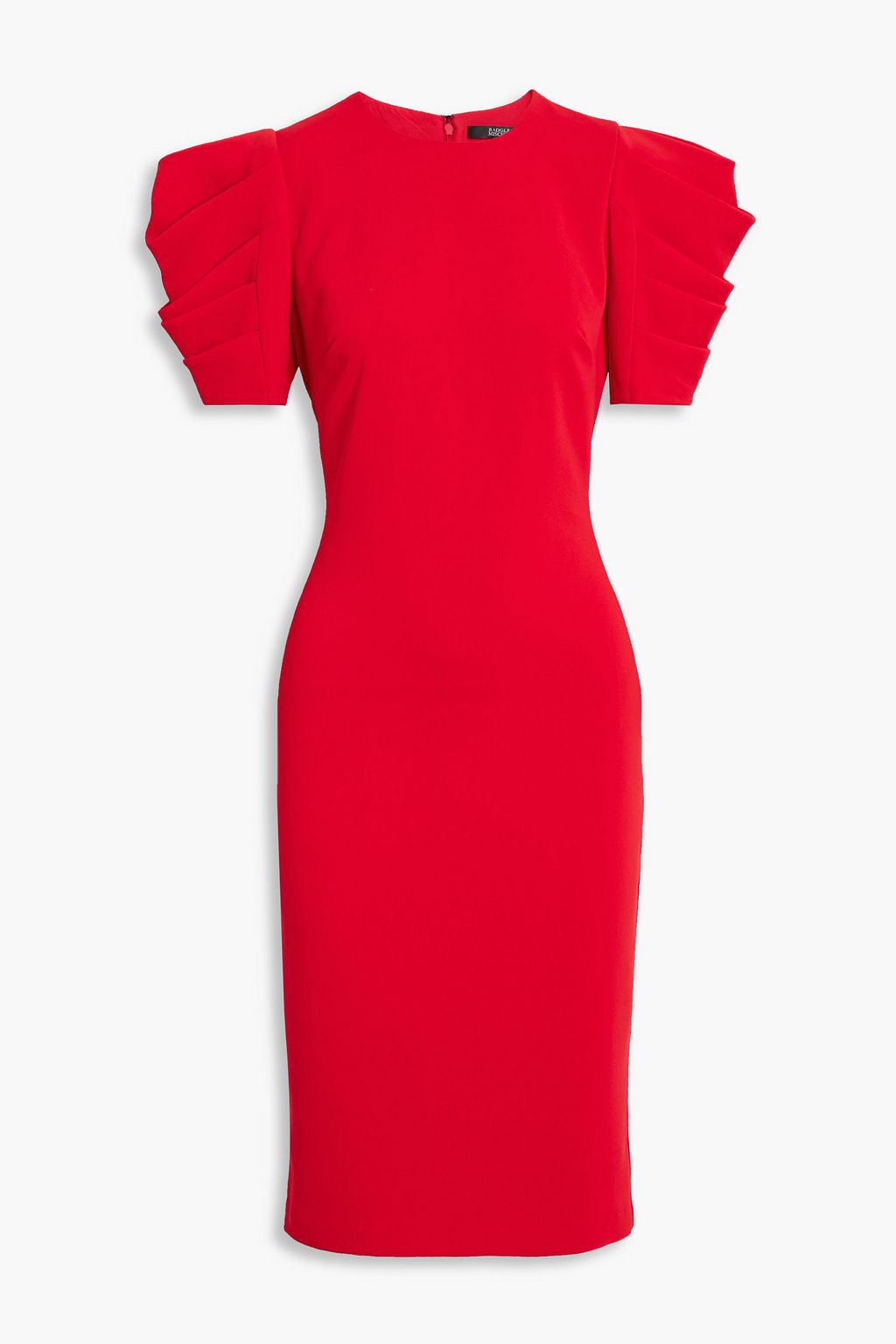 Pleated crepe dress BADGLEY MISCHKA, red