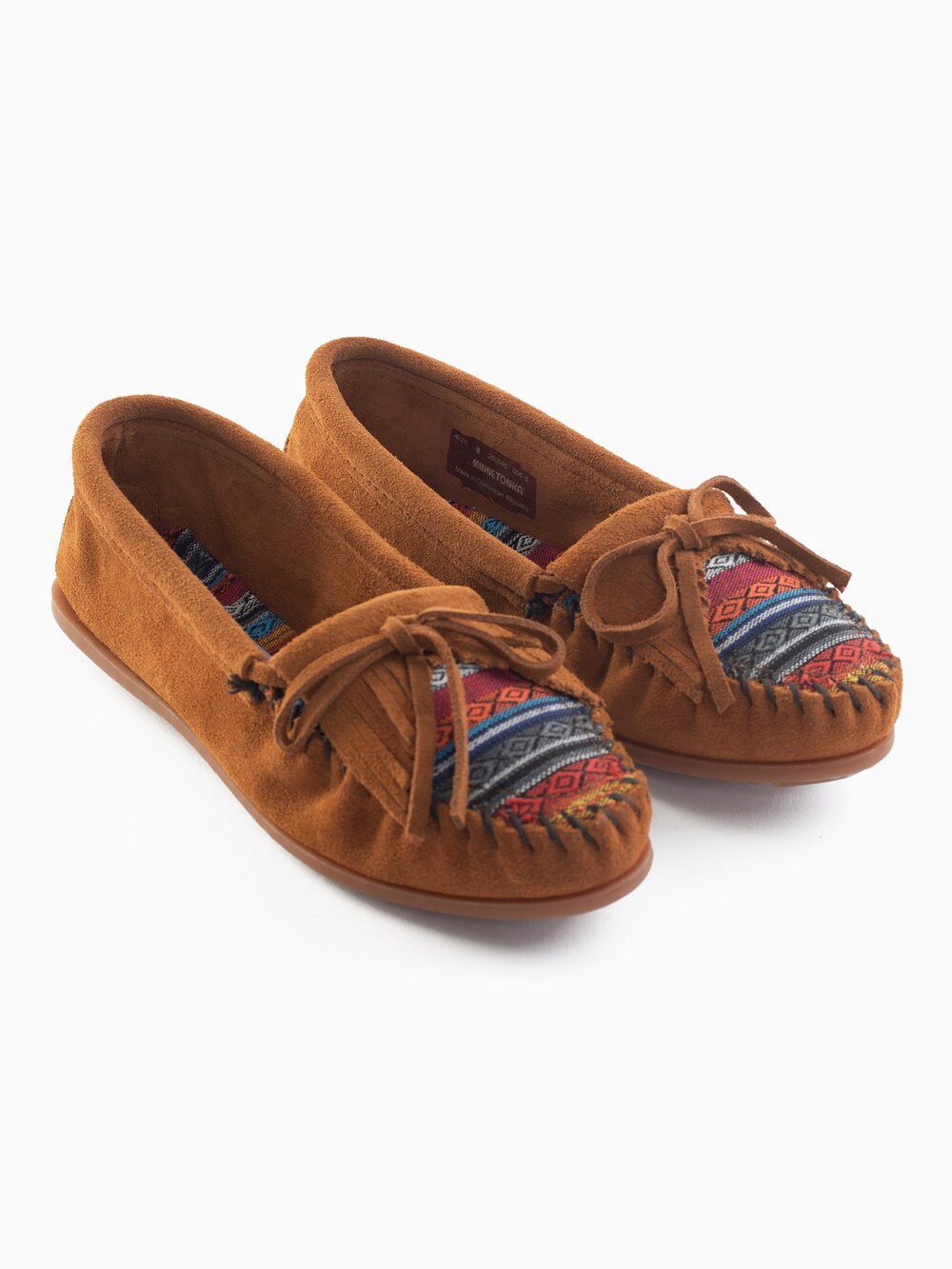 Minnetonka Kilty moccasins, brown