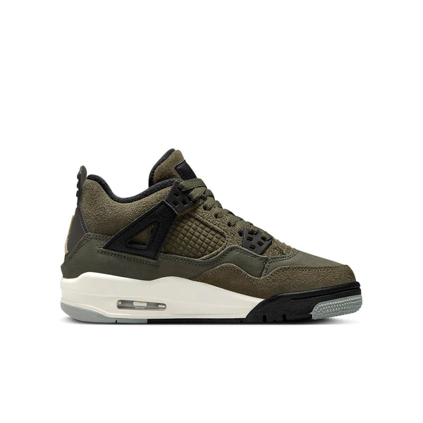 حذاء رياضي (GS) Air Jordan 4 Retro SE 'Craft - Olive'، أخضر