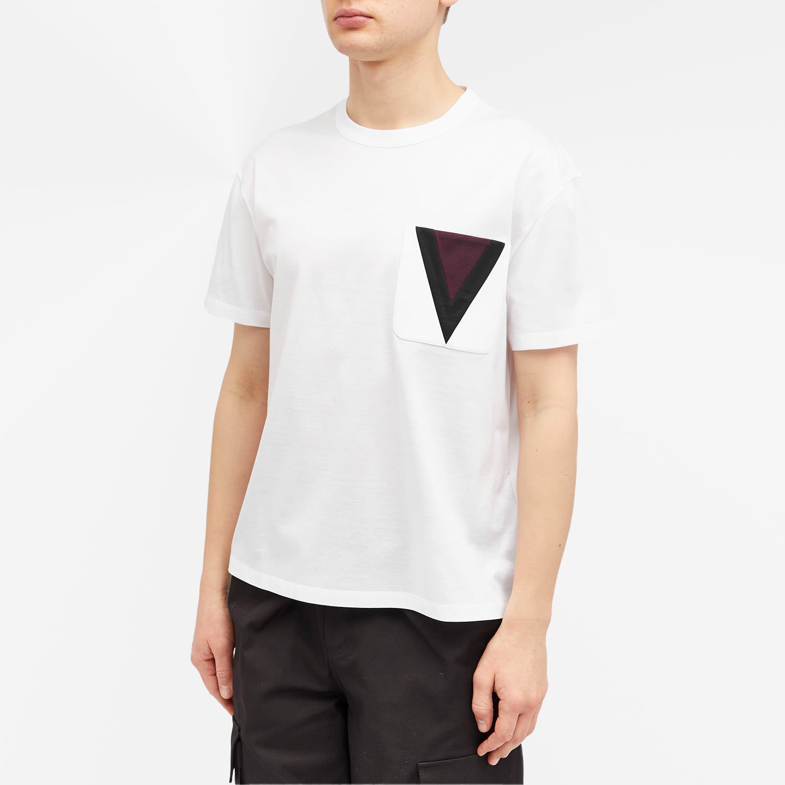 Valentino Large V Logo T-shirt, white