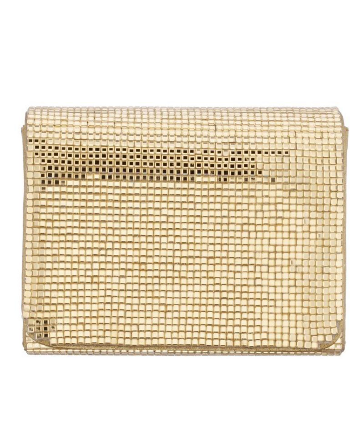 Women's crossbody bag with Nina crystals, gold