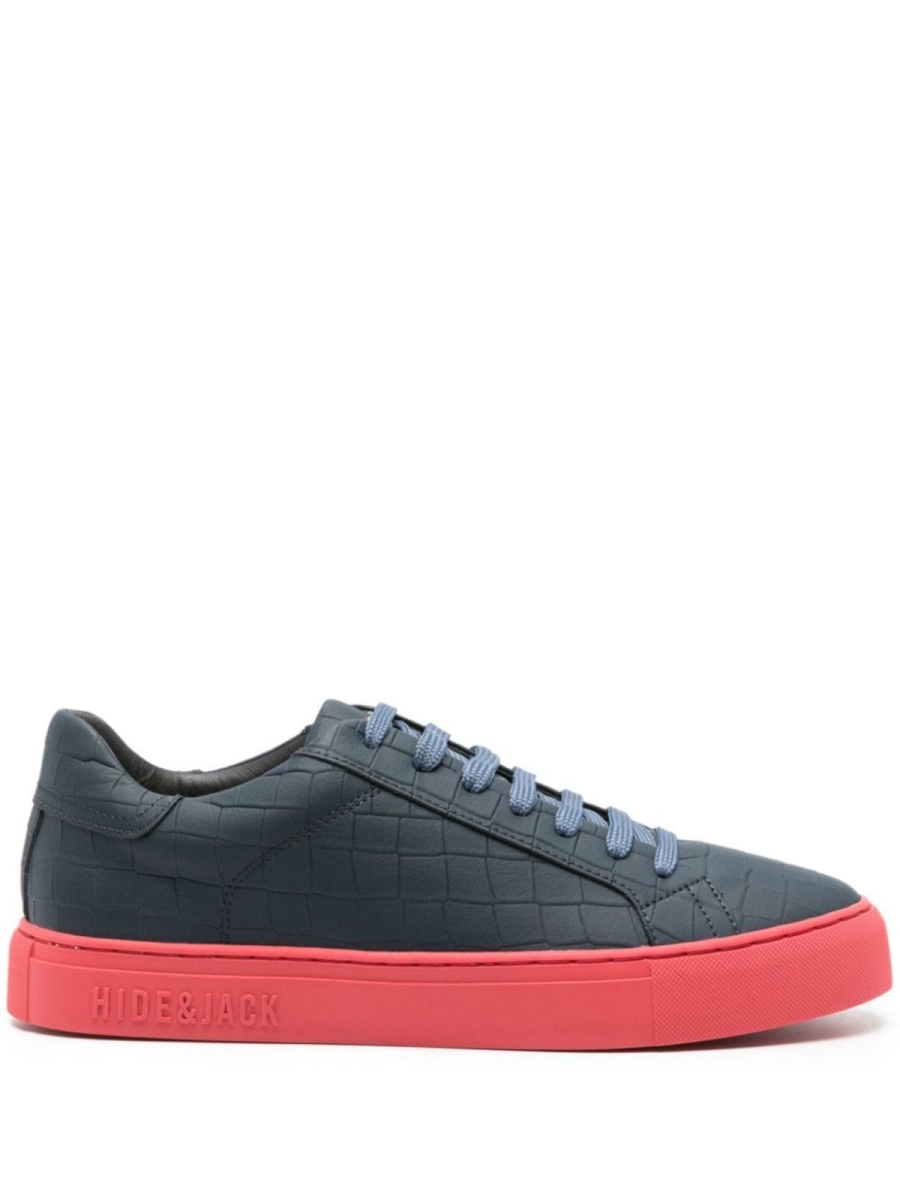 Hide&Jack Essence Croco Sneakers, Navy/Red