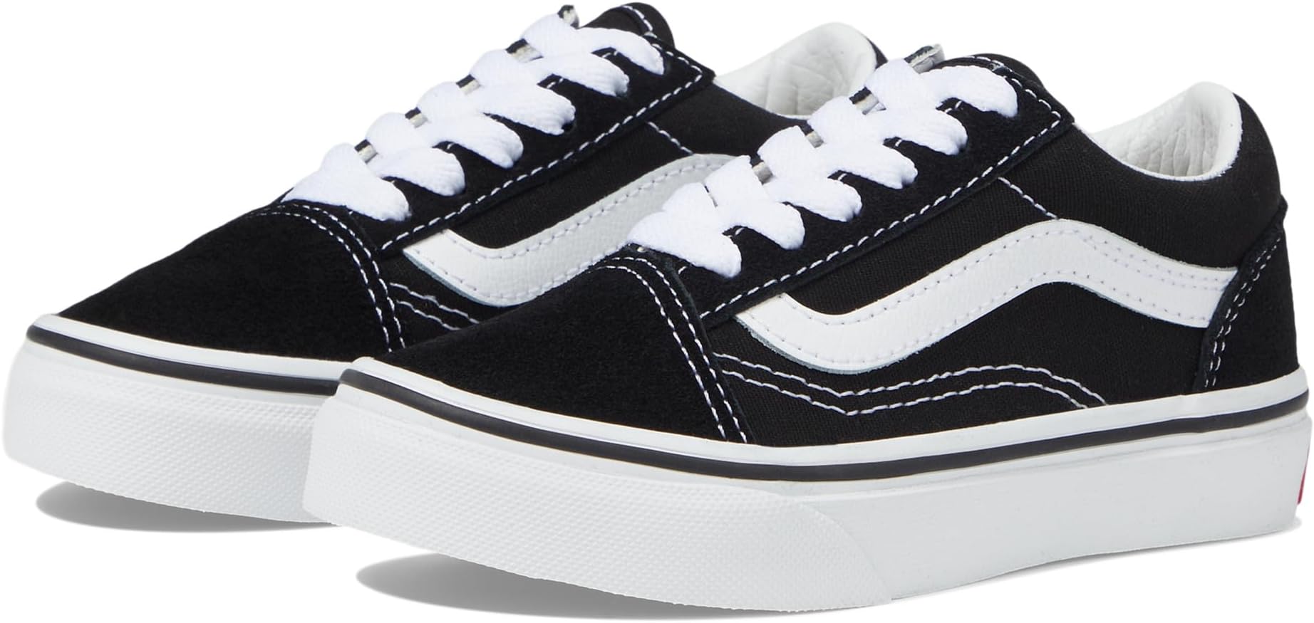 حذاء Old Skool Vans باللون الأسود/الأبيض الحقيقي