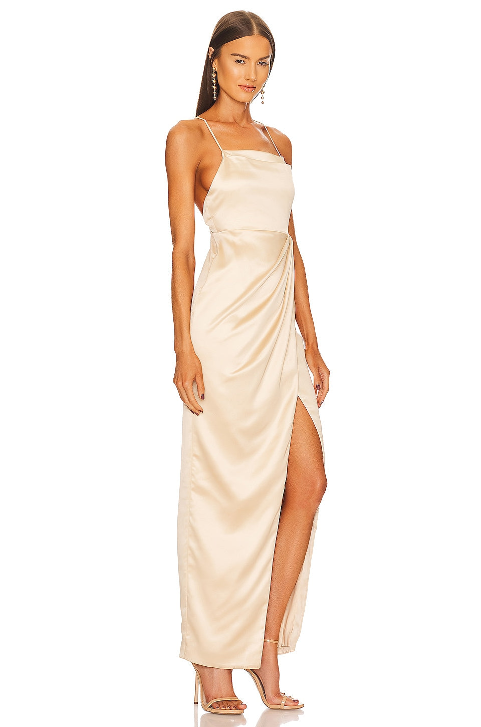 Michael Costello x REVOLVE Shea maxi dress, nude