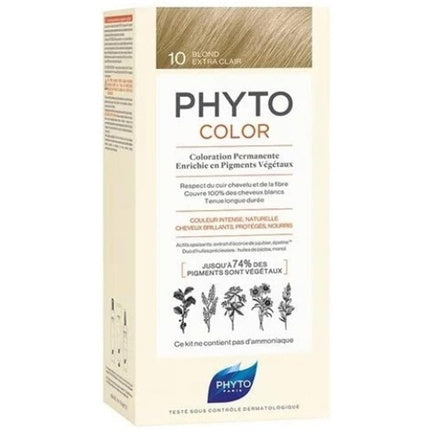 Permanent hair dye Phytocolor 10 Extra Light Blonde