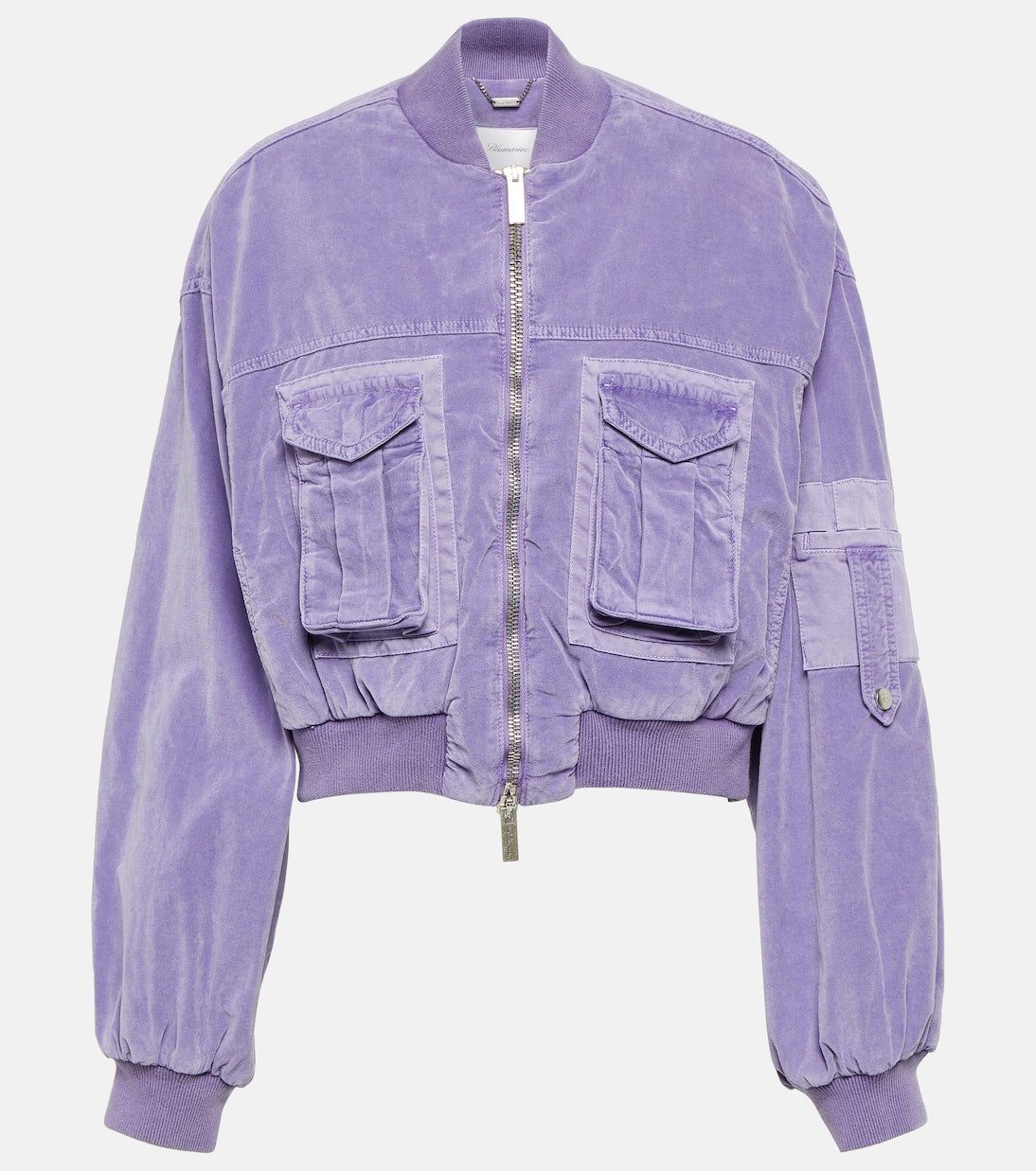 Blumarine velvet bomber jacket, purple