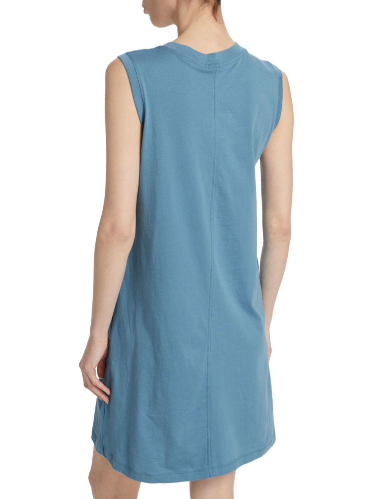 Atm Anthony Thomas Melillo Cotton Jersey Sleeveless Mini Dress in Antique Blue