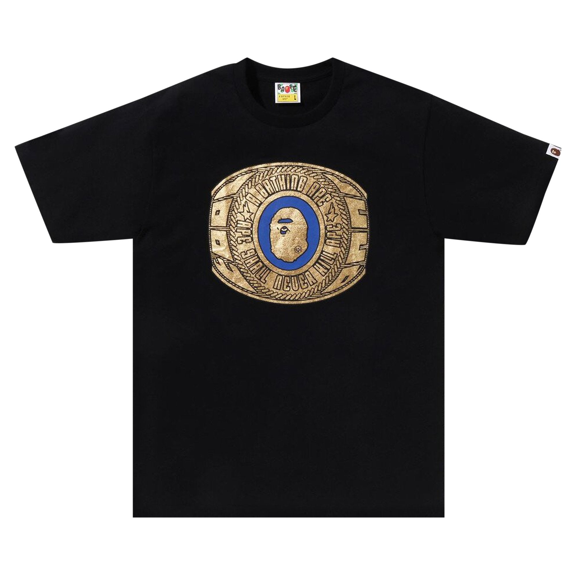 BAPE Bape College Foil Ring T-Shirt, Black