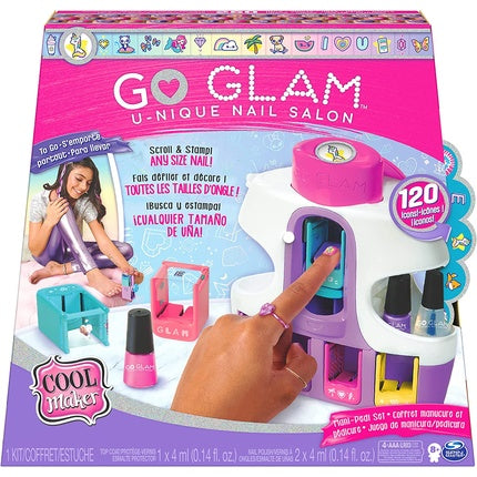 صالون Go Glam Unique Nail Salon - تصميم مطبوع على الأصابع وأصابع القدمين، للأعمار من 8 سنوات فما فوق - Single, Cool Maker