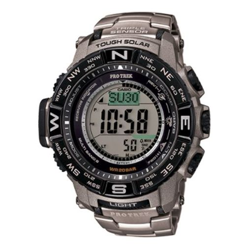 CASIO Solar Powered Waterproof Sports Shockproof Mens Gray Digital Watch, gray